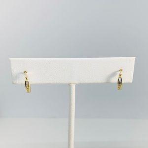 ❤️ 10k solid gold girl women hoop earrings 10mm